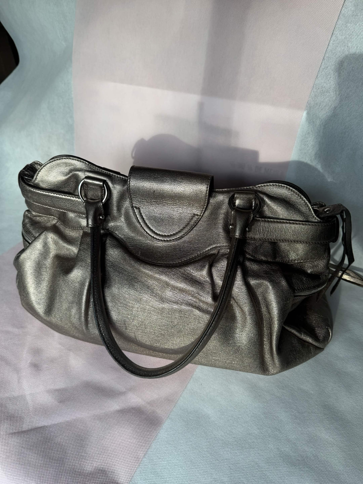 Sac Salvatore Ferragamo Gris Argenté